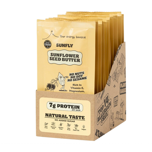 SUNFLY Sunflower Seed Butter No Added Sugar 32g Sachet x 12pcs