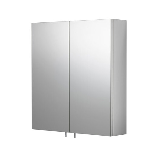 Croydex Cullen Bathroom Mirror Cabinet in stainless steel