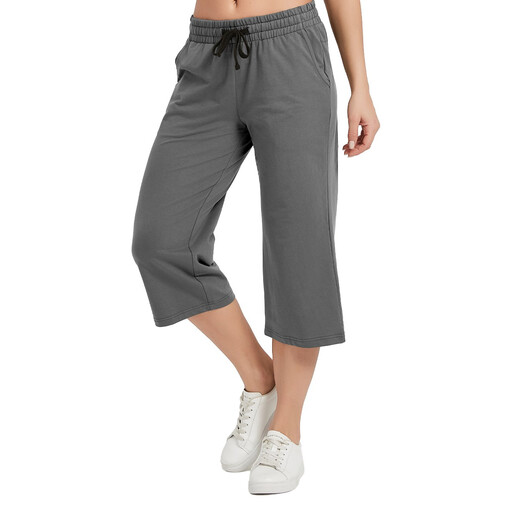 SPECIAL MAGIC Womens Capri Pants in Heather Grey