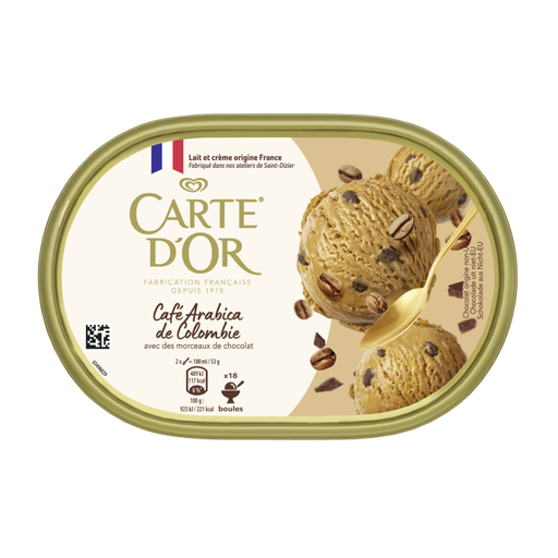 Carte D'Or Ice Cream Tub Colombia Arabica Coffee 900 mL