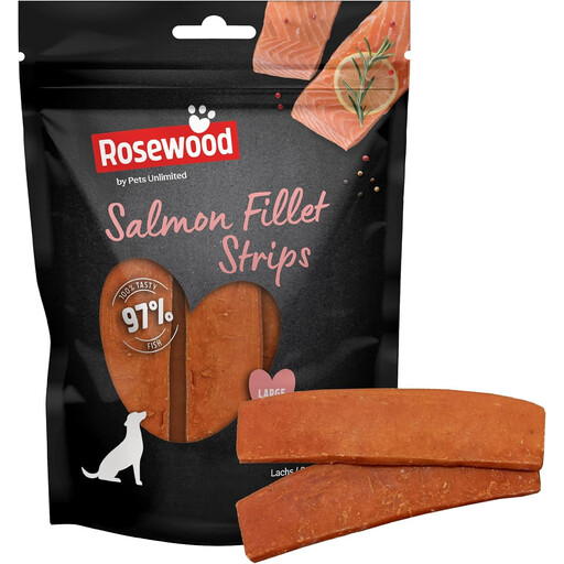 Rosewood Dog Salmon Fillet Strips Large 150g