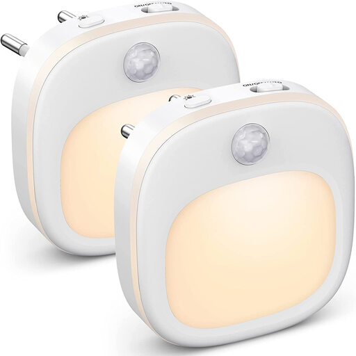 Lot de 2 veilleuses LED avec détection de mouvement