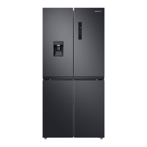 Black Samsung RF48A401EB4 American-style fridge-freezer