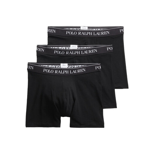 Ralph Lauren Stretch Cotton Boxer Brief 3-Pack - Polo Black