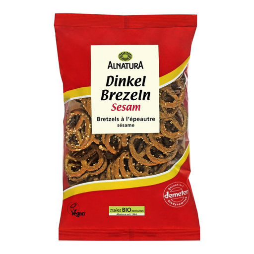 Alnatura organic spelt pretzels with sesame, 125 g