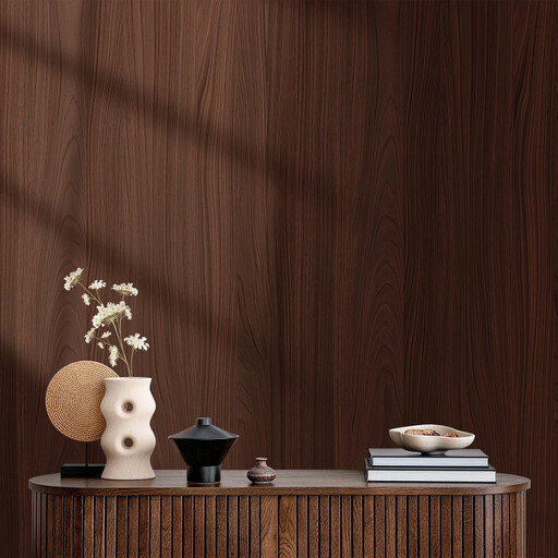 Murgall Coffee Brown Wood Grain Peel and Stick Wallpaper