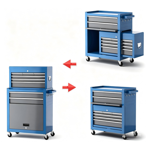 Rollbarer Werkzeugschrank mit hoher Traglast und Lochwand