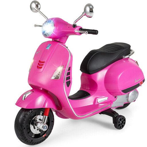 Scooter électrique 12V pour enfant style Vespa rose