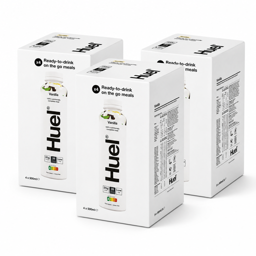 Huel 即饮全餐香草味，4 瓶 × 500ml（3 包）