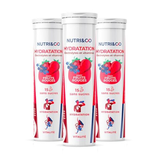 Nutri&Co 电解质红色水果口味，15 片装，3 管套装