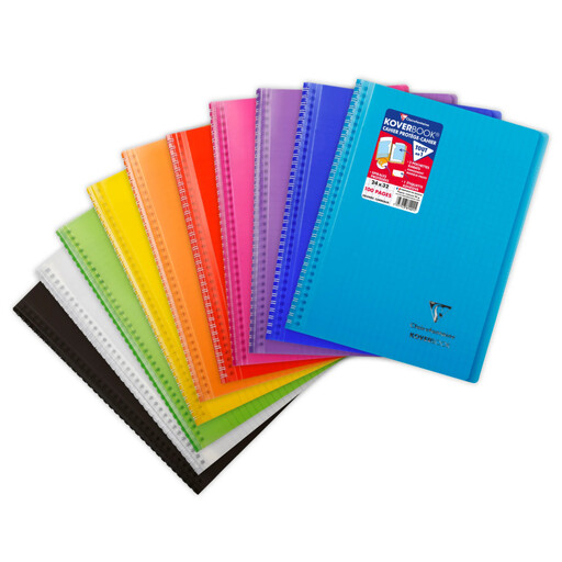 Koverbook Spiral Notebook 24x32 cm Wide Ruled 100 Pages Transparent Cover