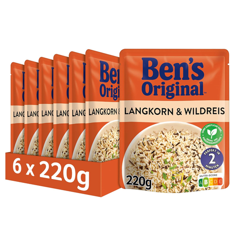 Ben's Original Express Long Grain & Wild Rice Value Pack 220g x 6