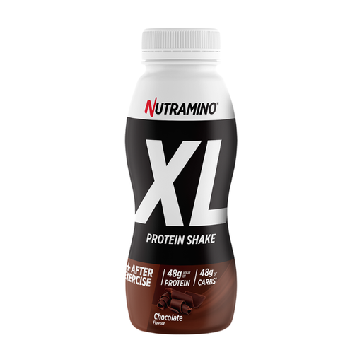 Nutramino Protein XL chocolate-banana shake, pack of twelve 475 ml bottles