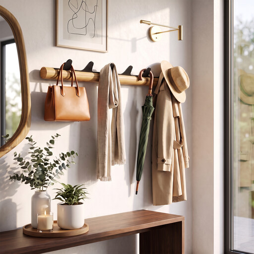 KAPANOU Wall mounted Coat Rack with 6 Hooks