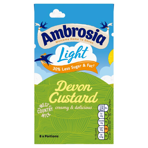 Ambrosia Light Devon Custard 1kg carton