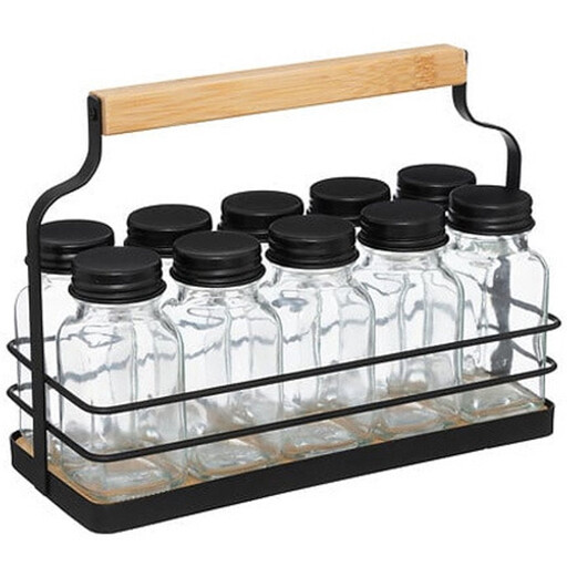 5five Spice Rack Organiser with 10 Glass Jars