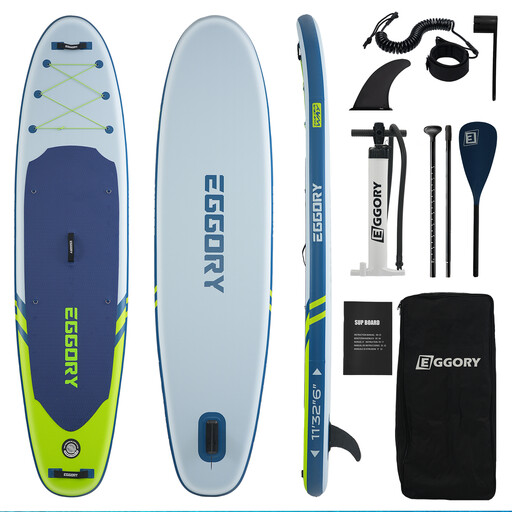 EGGORY Inflatable Stand Up Paddle Board Fresh Blue Green