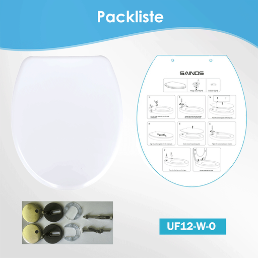 HomSeat O-Shaped Premium Toilet Seat with Soft-Close Function
