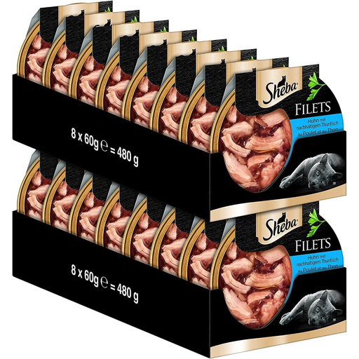 Sheba Delicate Filets Chicken with Sustainable Tuna 60g