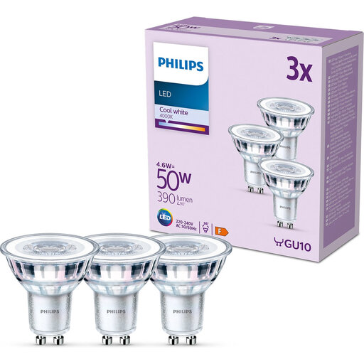Philips LED GU10 射灯 50 W，3 只装