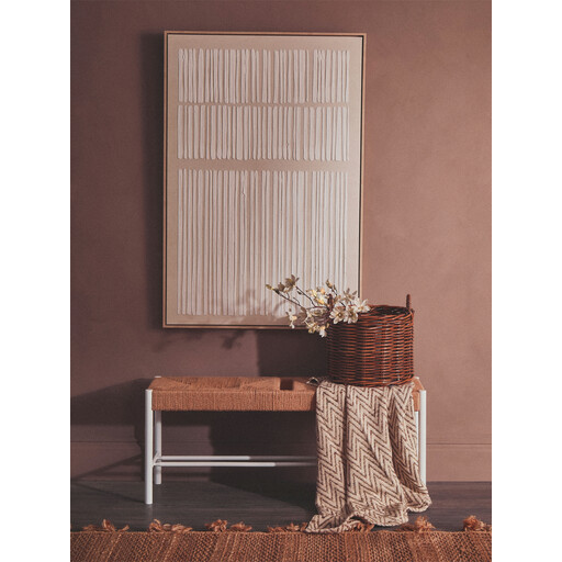 Interiors by Premier Bench Bandar Beech Wood & Hemp Rope