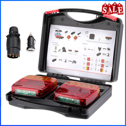 2 X Wireless Magnetic LED Trailer Light Kit
