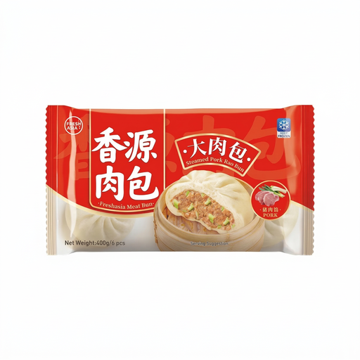 FRESHASIA Steamed Pork Bao Bun 400g