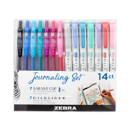 Zebra Journaling Set - 7 Highlighters + 7 Gel Pen