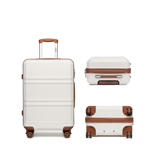 Large Travel Suitcase in Cream White