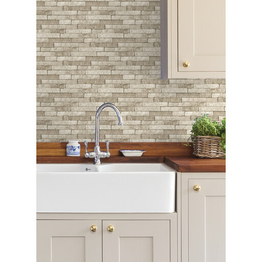 In Home Stone Natural Peel & Stick Rolled Backsplash