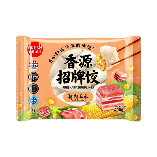 FRESHASIA Pork and Corn Handmade Dumplings 400g