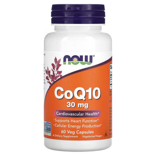 NOW Foods Coenzyme Q10 Heart Support 30mg Vegan Capsules