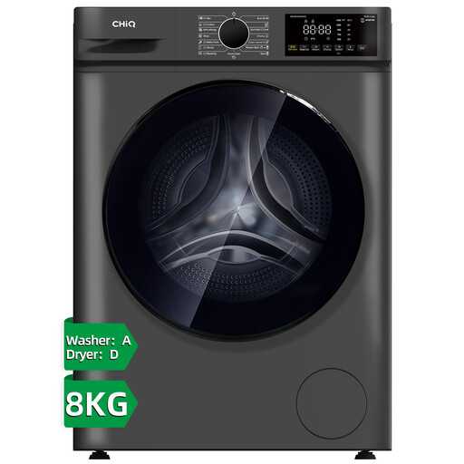 CHiQ JKW85882HG 8kg/5kg Freestanding Washer Dryer in Dark Graphite Grey