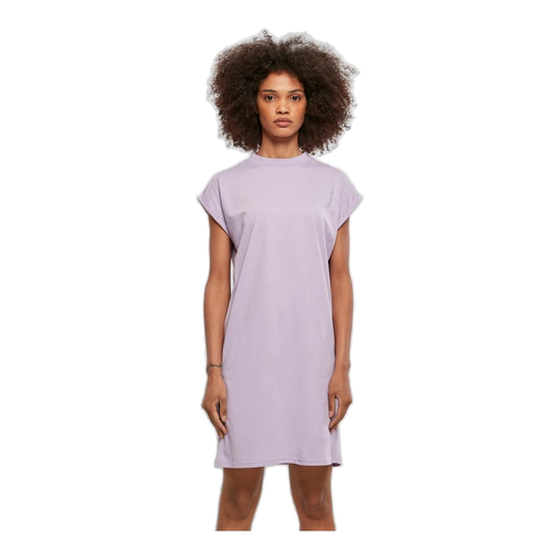 Urban Classics Ladies Turtle Extended Shoulder Dress lilac