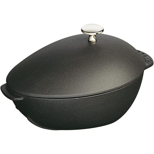 Staub Mussel Pot with Lid, 25 cm, Matt Black