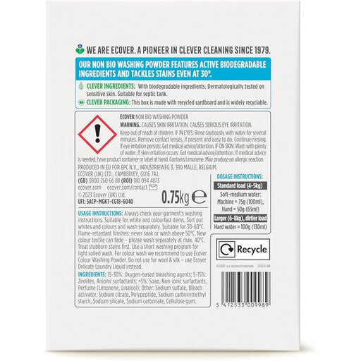 Ecover Lavender & Eucalyptus Non Bio Laundry Washing Powder