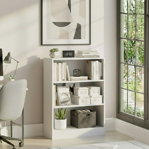 Vida Designs Bookcase Cambridge 3 Shelves White