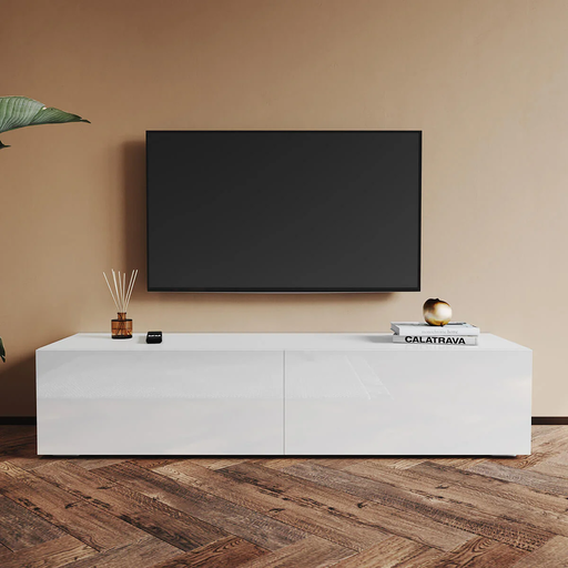 SONNI Lowboard TV Cabinet White