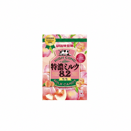 UHA Tokuno Milk 8.2 High Concentrated Candy-Peach