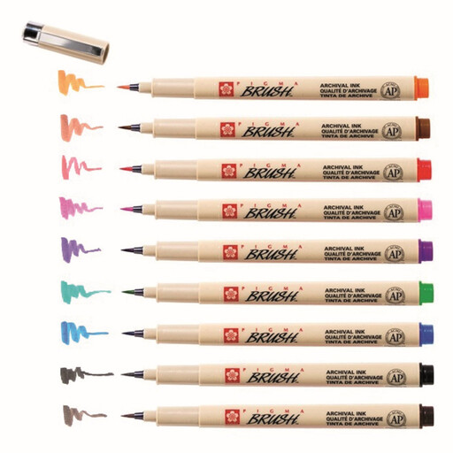 SAKURA Pigma Brush Pen Set (9 Pens)