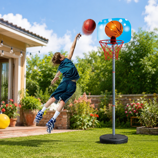 Adjustable Kids Basketball Hoop Set