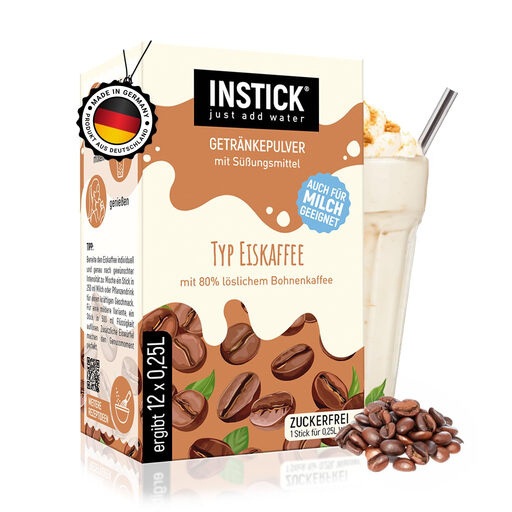 INSTICK just add water Sugar-Free Instant Drink for Dairy Products (Ice Coffee Type)