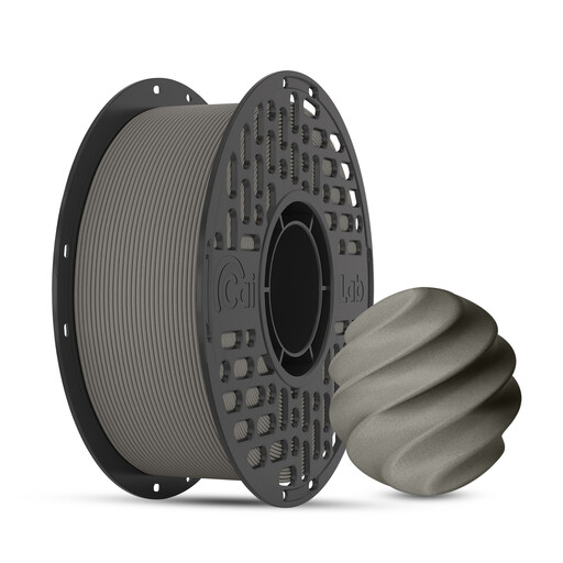卷盘上的灰色 CAILAB PETG 碳纤维 3D 打印机耗材
