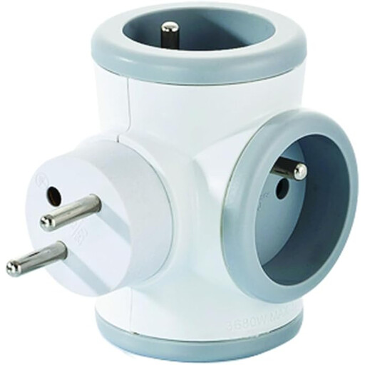 Watt and Co Grey 3-Way 16A Rotary Extension Cord