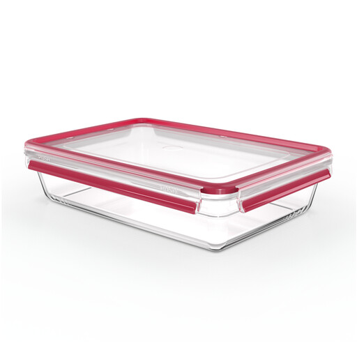 Emsa N10412 Clip & Close Glass Food Storage Container, 3L