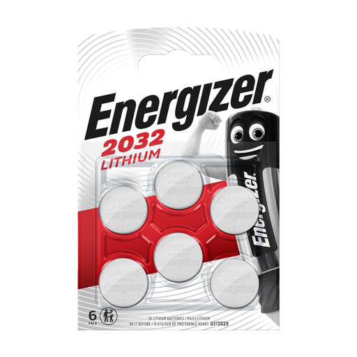 Energizer CR2032 Lithium Coin Batteries – Pack of 6