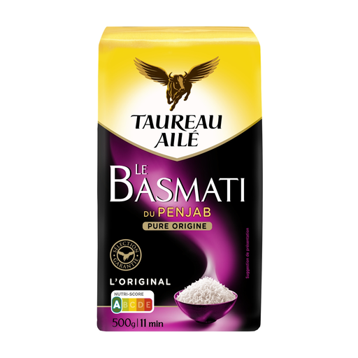 TAUREAU AILE long-grain basmati rice, 500 g pack
