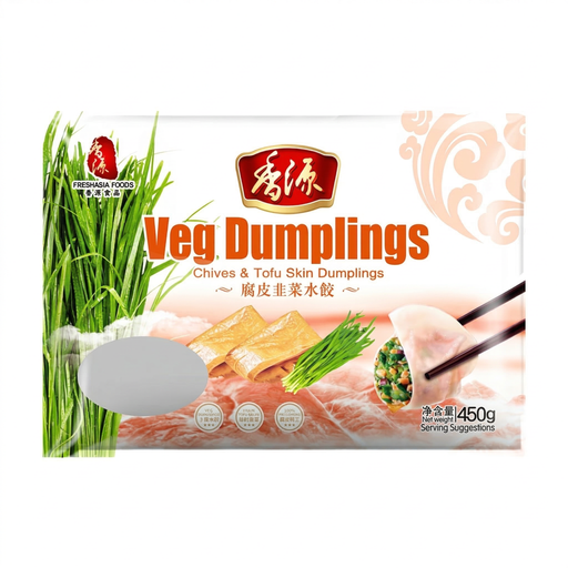 FRESHASIA Dried Tofu and Leek Dumplings 450g