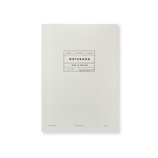 Katie Leamon A5 Notebook 300 Blank Pages 100GSM Cloudy Grey