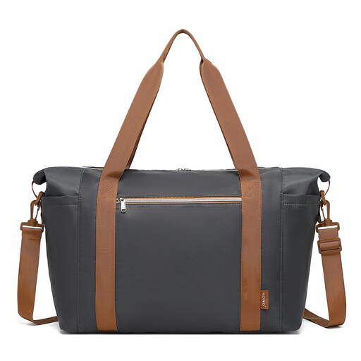 Kono Travel Duffle Bag Grey Brown